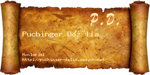 Puchinger Délia névjegykártya